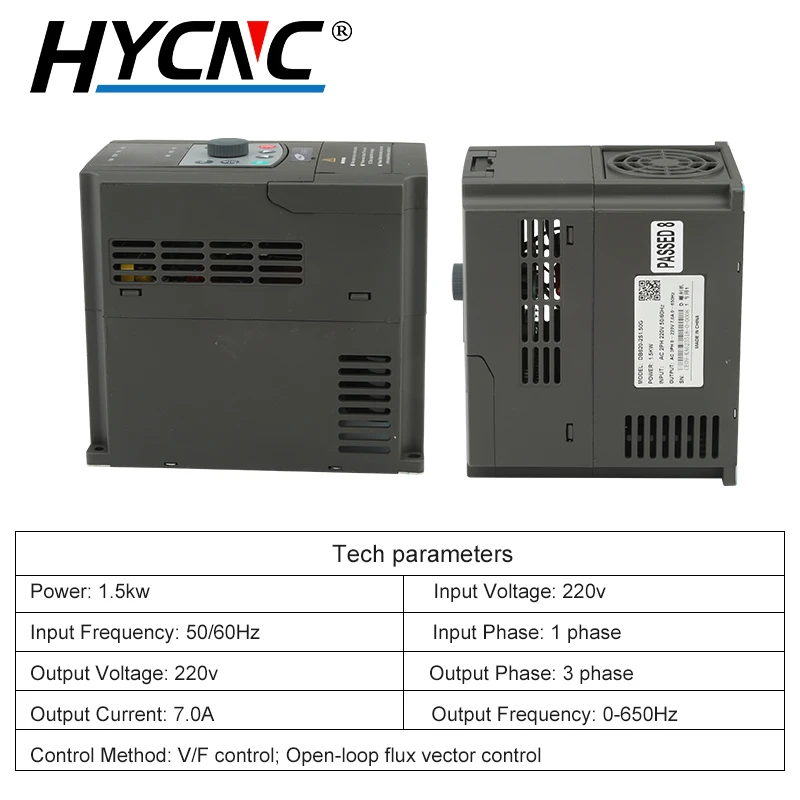 Inversor Rituo VFD 1.5kw inversor de accionamiento 220V 380V AC Motor de conversión de frecuencia controlador de Control de velocidad trifásico