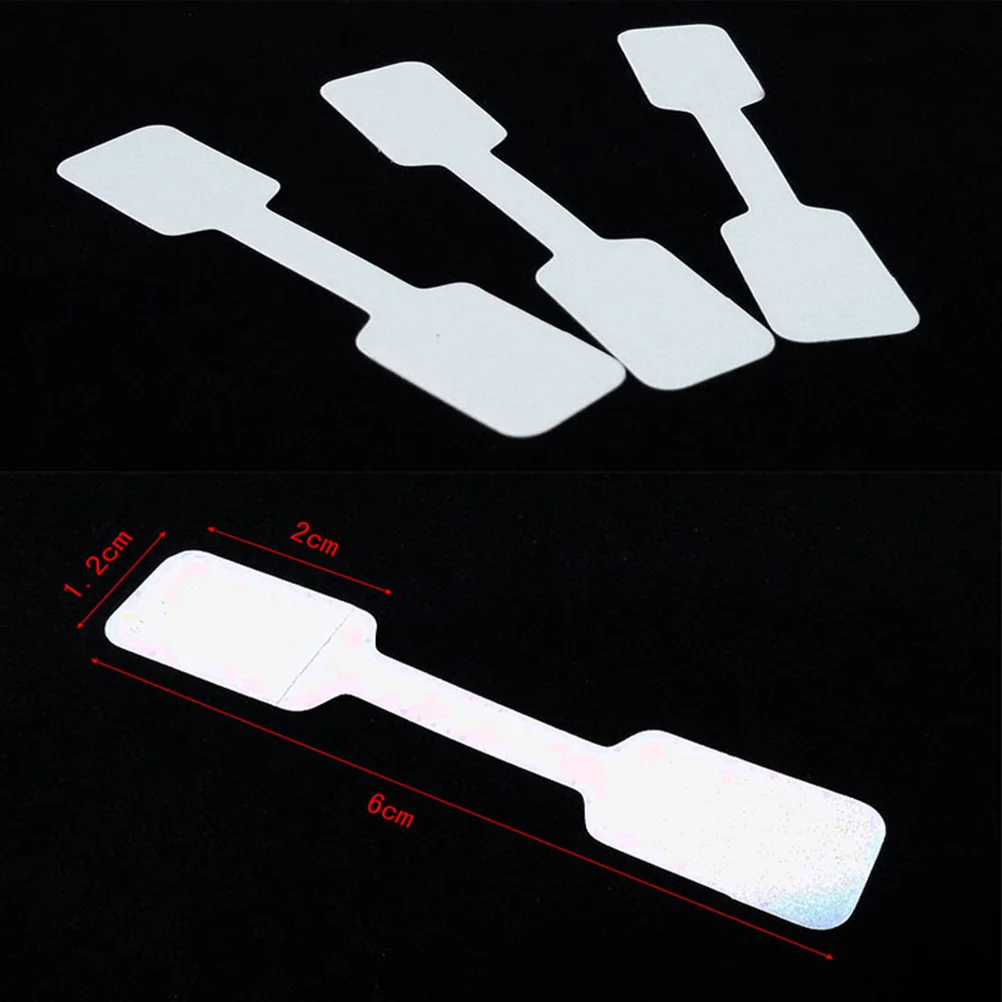 300 Stuks Blanco Ketting Opknoping Prijs Display Tags Ringen Kleine Labels Stickers Sieraden Sleutelhanger