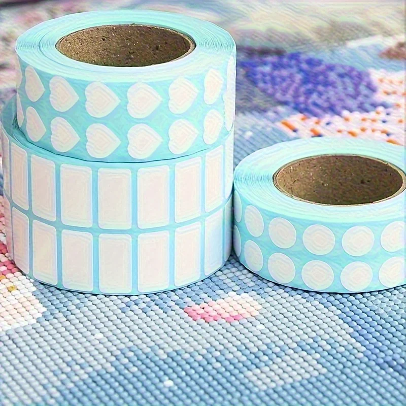 3000pcs/roll Diamond Painting Tools - Square and Round Classification Label Stickers for Easy Diamond Distinguishing and Storage