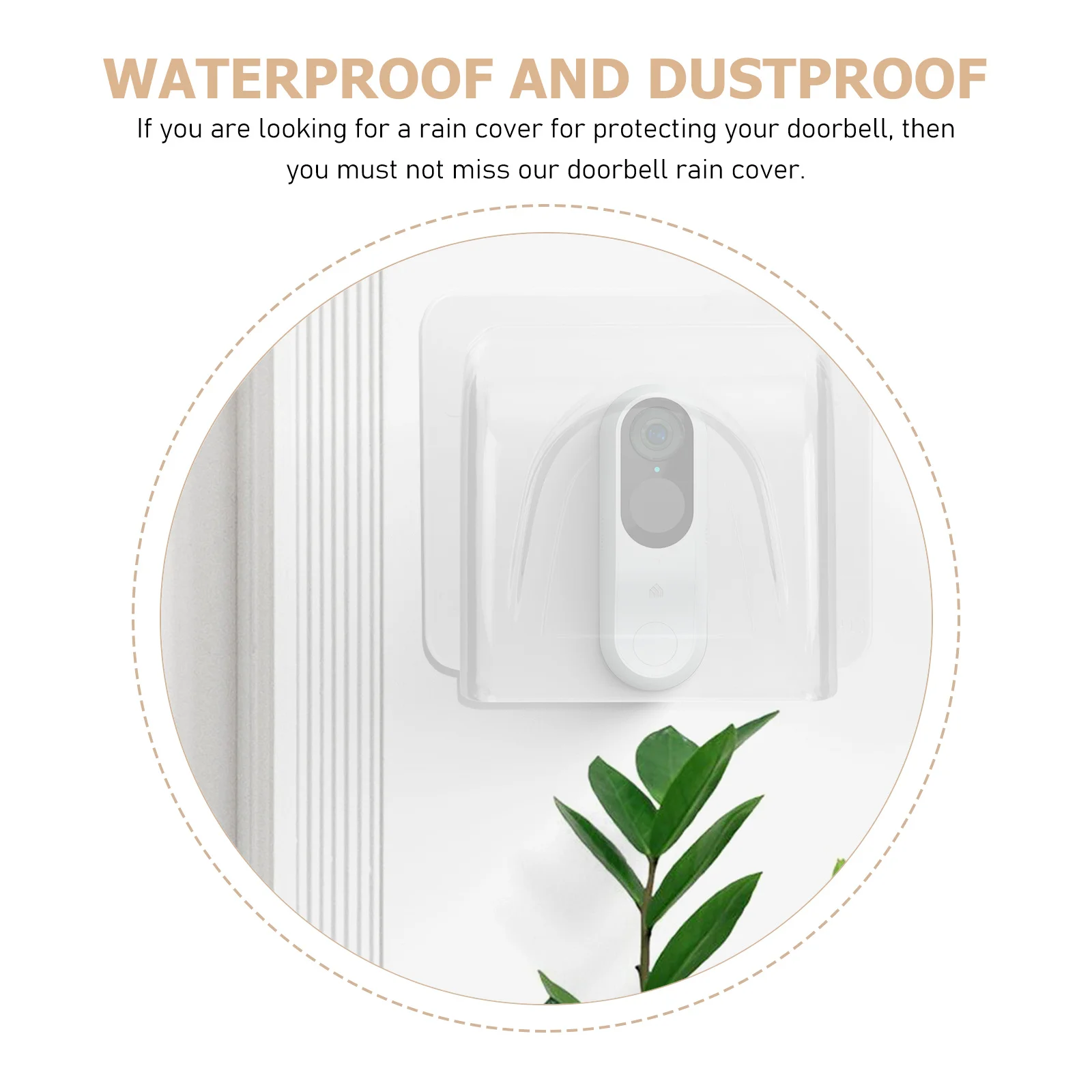 Transparent Acrylic Doorbell Rainproof Cover Protector for Outdoor Attendance Machine Access Control Fingerprint Device