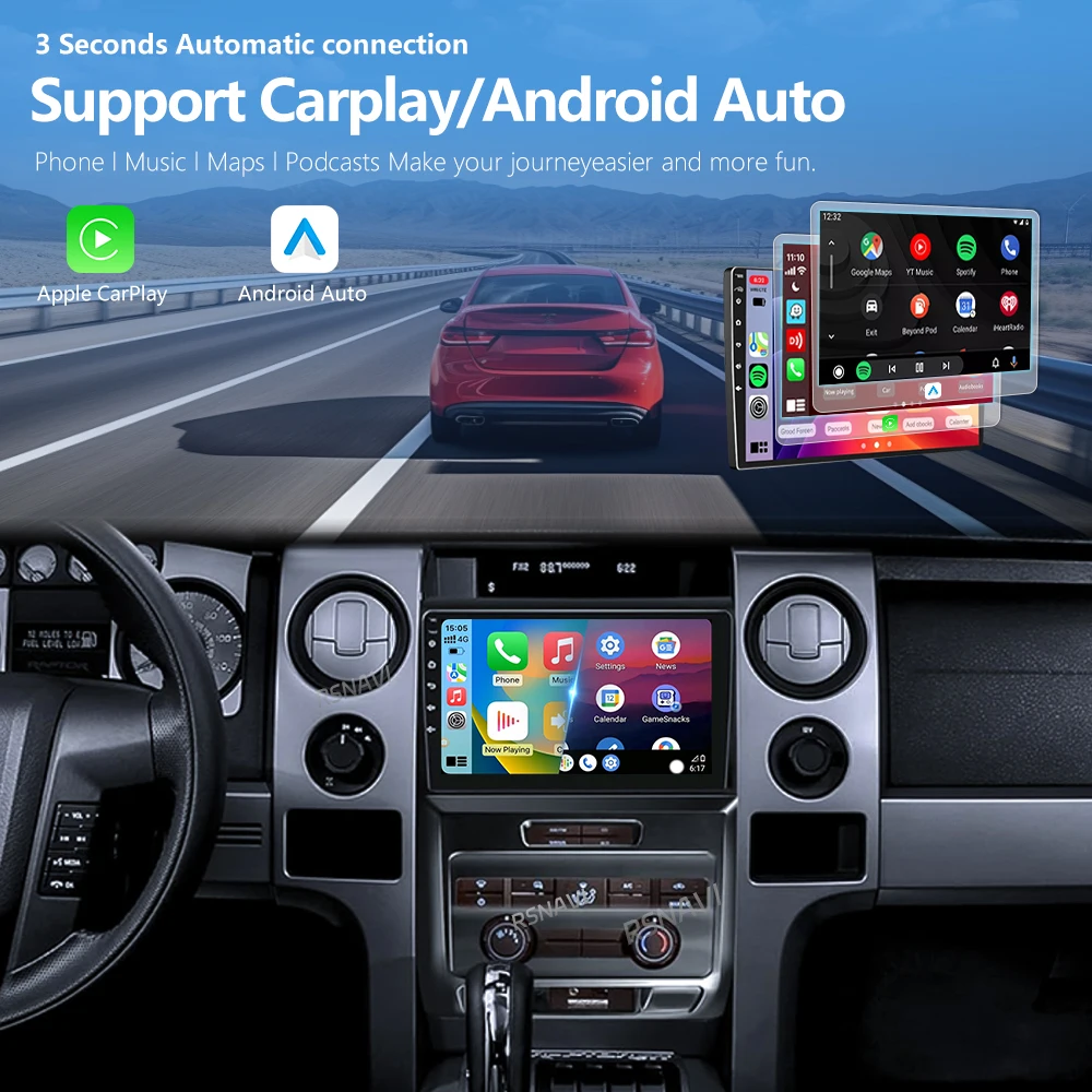 أندرويد 15 لفورد F150 P415 رابتور 2008 - 2014 E53 X5 M5 وحدة رأس ستيريو مشغل Autoradio Carplay راديو السيارات الوسائط المتعددة