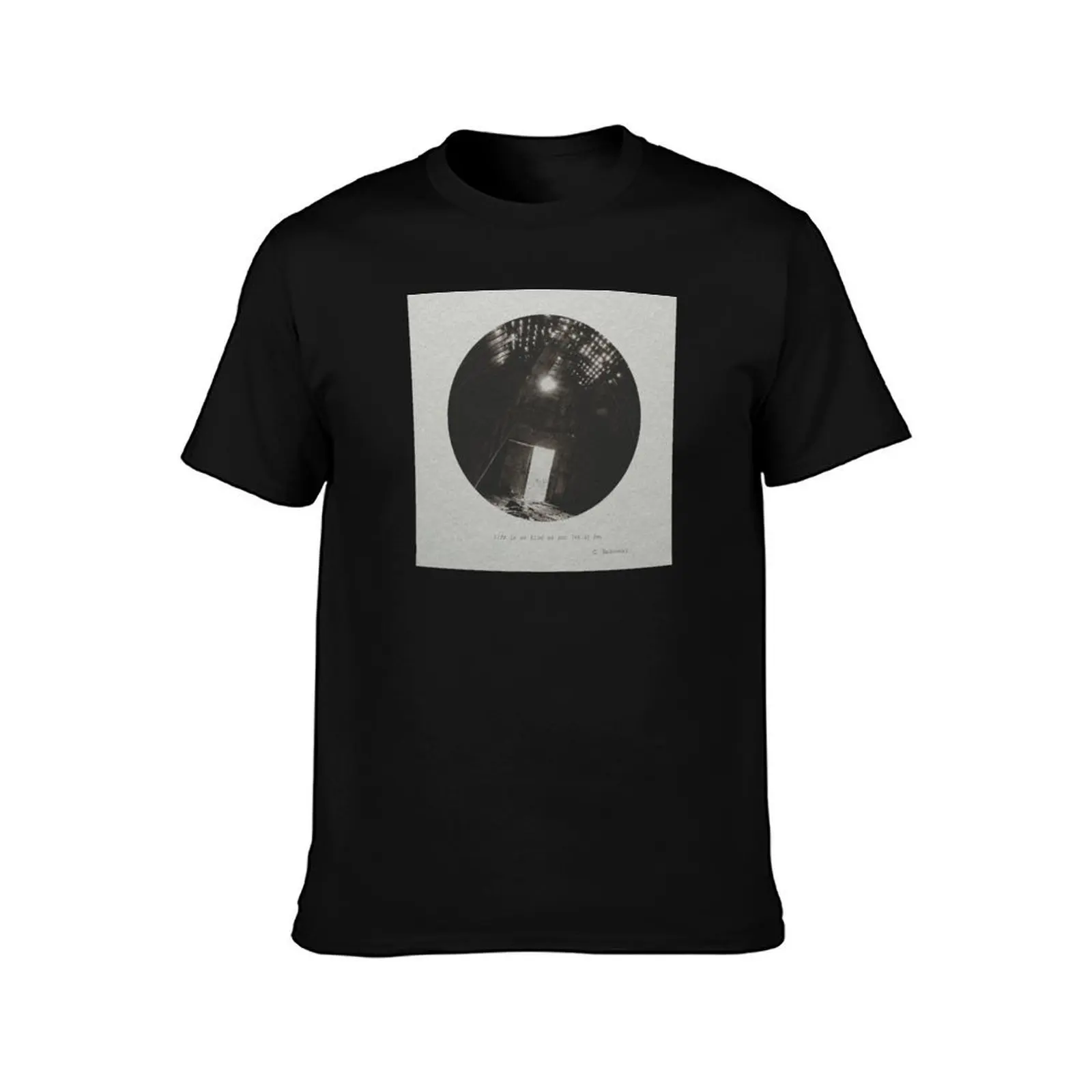 Bukowski #1 T-Shirt, Summer Casual Cotton Tee, Oversized Streetwear Tops, Vintage Graphic Print, Loose Fit Short Sleeve