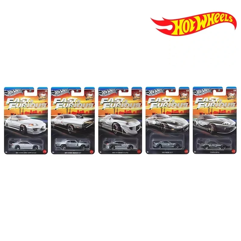 hot-wheels-silver-series-fast-furious-auto-classiche-honda-civic-dodge-charger-mitsubishi-eclipse-modellini-in-lega-da-collezione-regalo