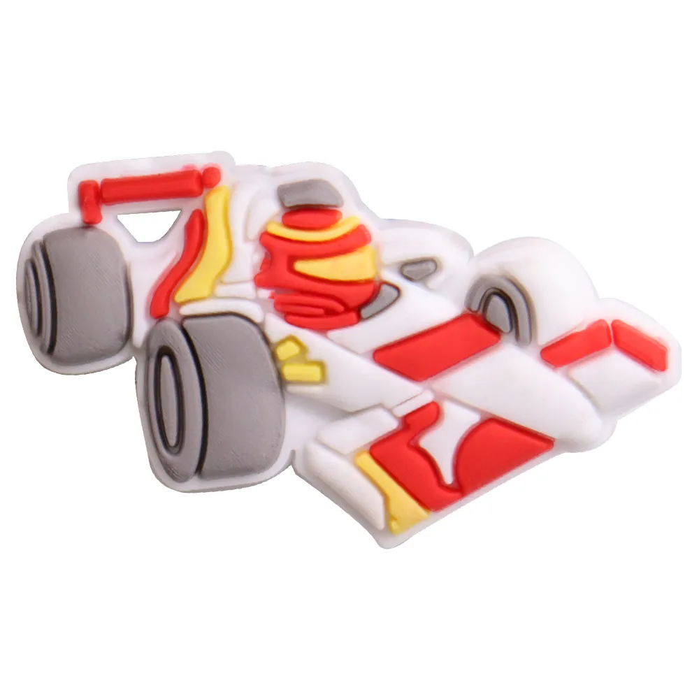 1Pcs Racing Car Flag Sally Mater Boys Cool Shoes Buckle Charms Trophy Slipper Decorations DIY Holiday Gifts