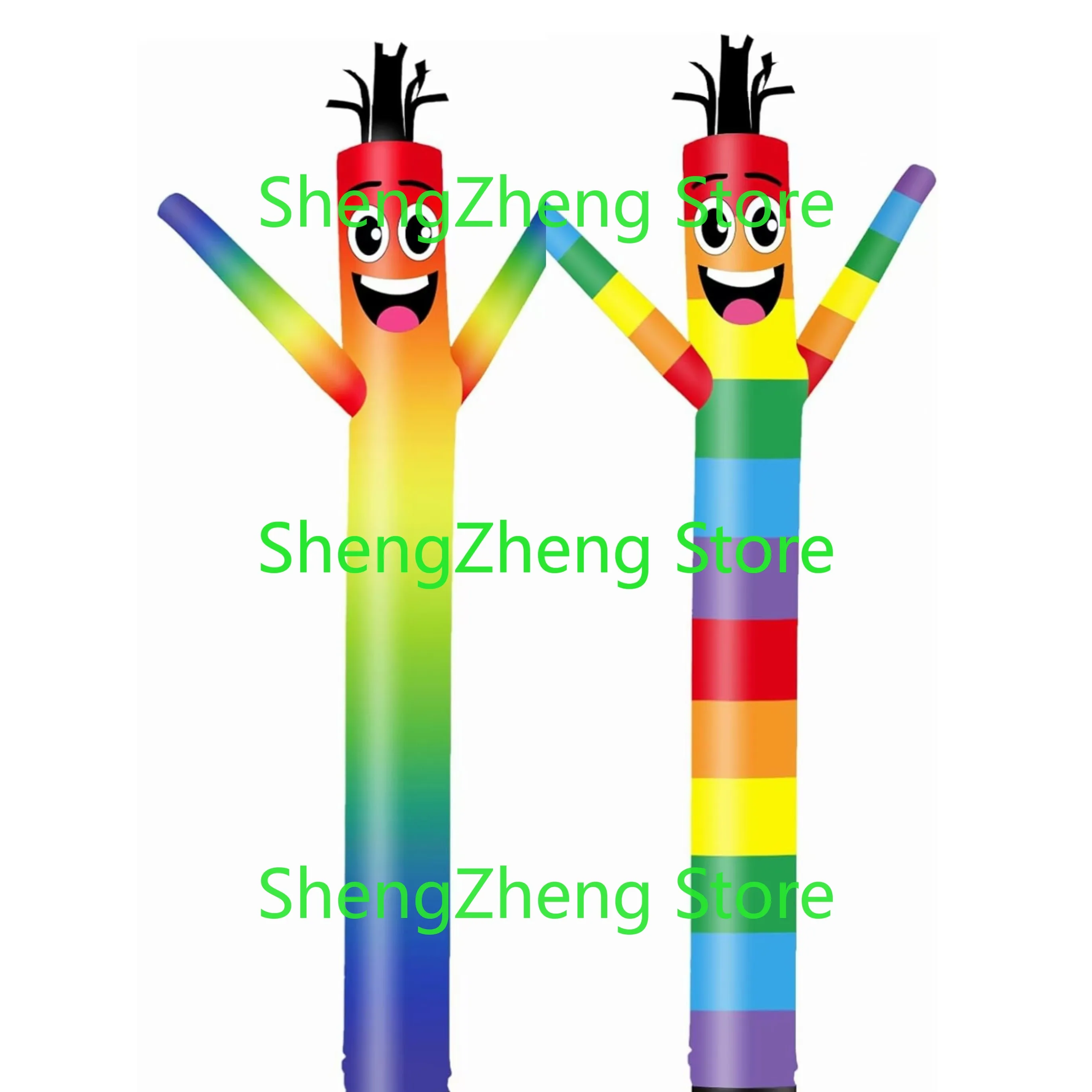 1 Uds. Tubo inflable de 20 pies de alto hombre Arco Iris Wacky Wavy Dancing Guy (flor no incluido)