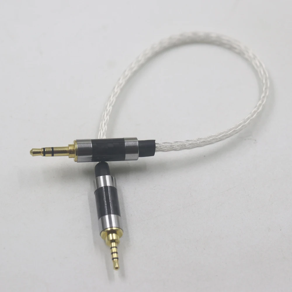 Cavo adattatore audio Haldane HIFI 16 core UPOCC singolo cristallo argento 2,5 mm TRRS maschio a 3,5 mm stereo maschio