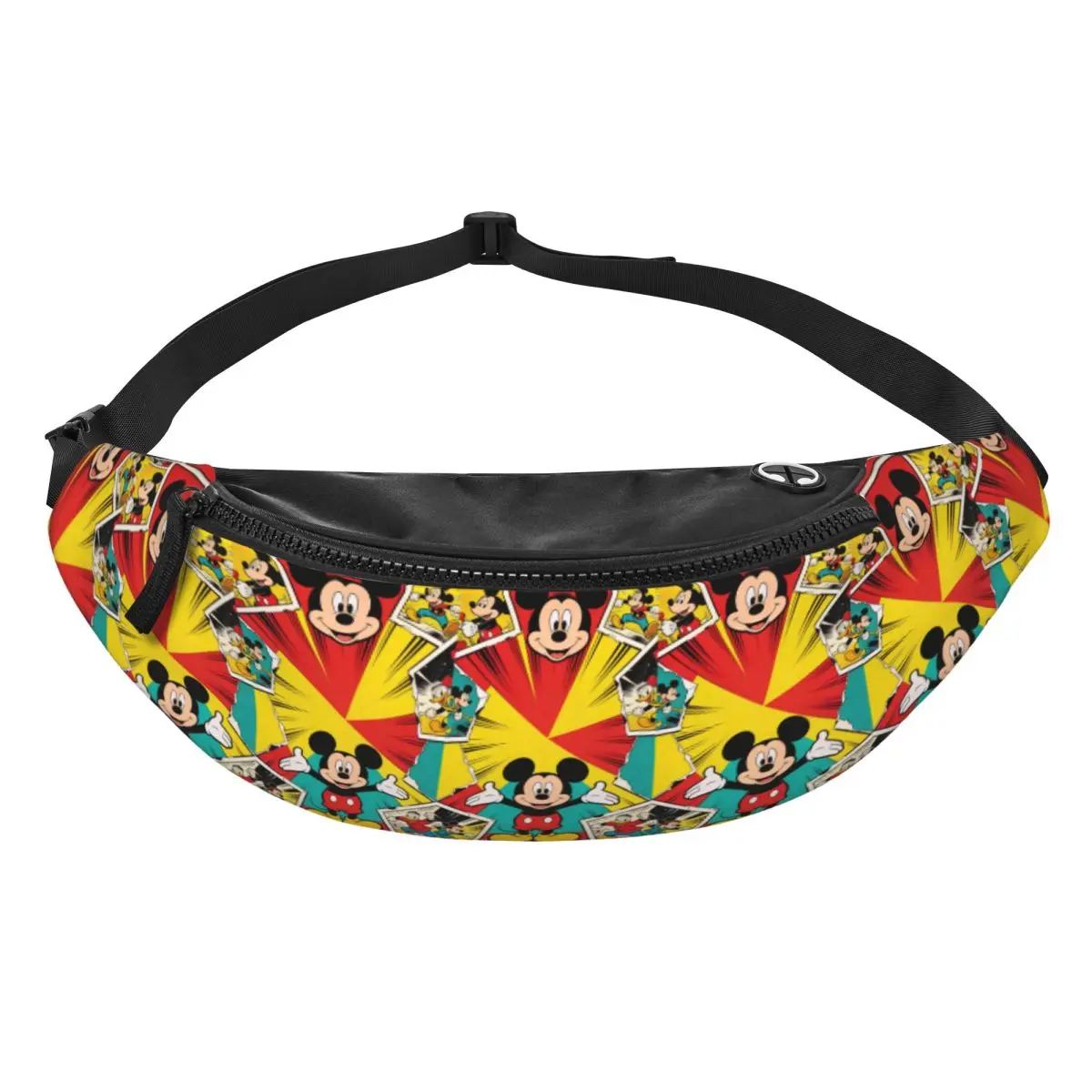 

Поясная сумка-бананка с Микки Маусом в стиле аниме, мультяшная сумка через плечо для женщин и мужчин, для бега, для телефона и денег