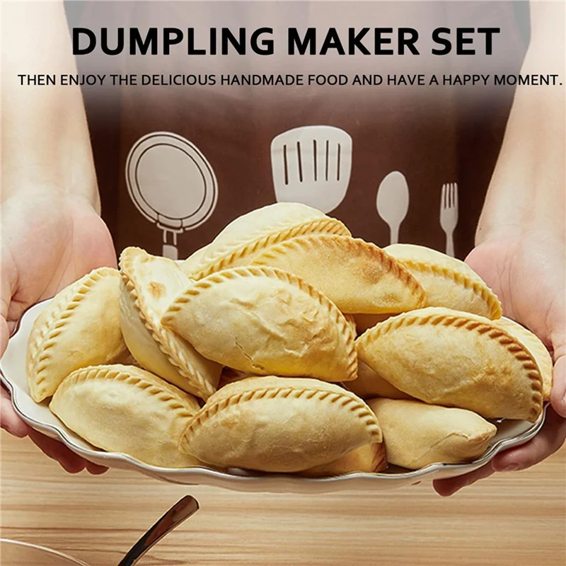 A88E-2 Set Empanada Maker Press, 6 Inch Extra Large Dumpling Maker Set With Dough Cutter, Dumpling Mold Set For Pierogi
