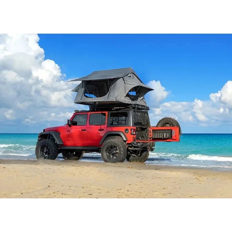 High Quality Waterproof Hard Shell Foldable Annex Roof Top Tent For Pickup Truck Off‑Road Outdoor Camping