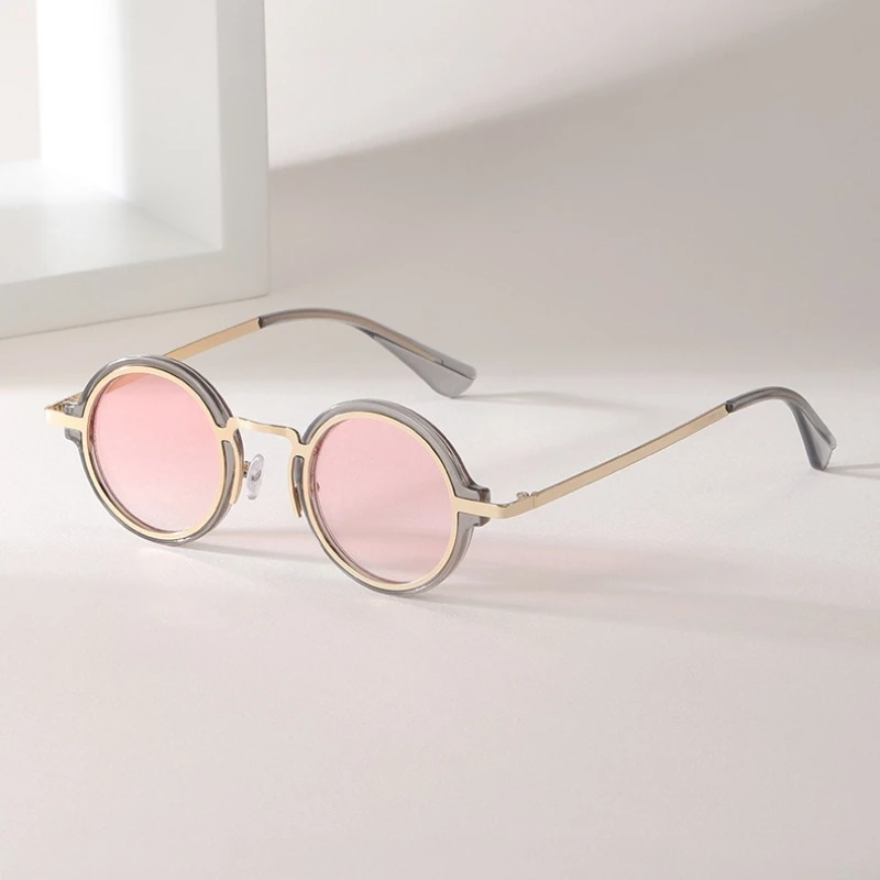 

Fashionable Hip-Hop Punk Style Round Frame Sunglasses Unisex Outdoor UV-Protective Eyewear UV400 Classic Driving Shades