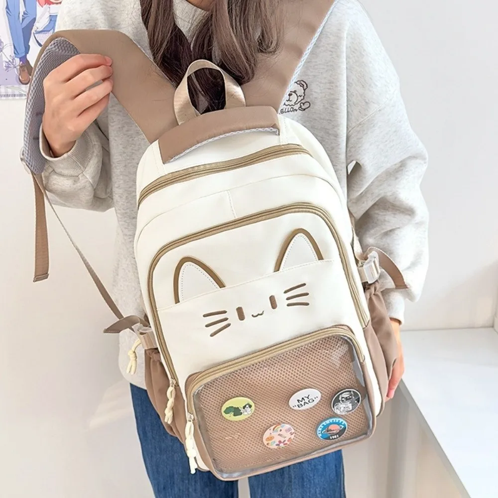 Kawaii Transparent Ita Backpack Large Capacity Dual Shoulder Strap Dual Shoulder Bag DIY Display Rucksack Travel