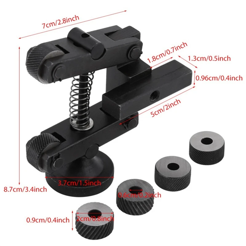 1 PCS Durable Knurling Tool Rack Adjustable Handle Pulley Lathe Tool Knurling Device