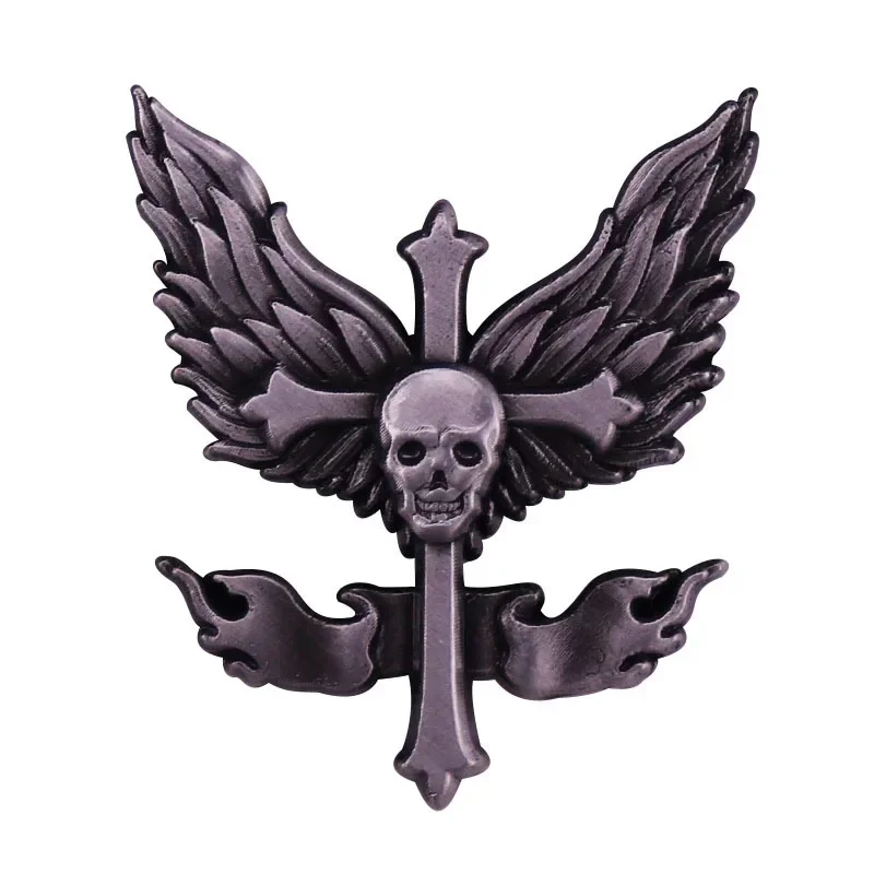 الرهيبة الرجعية الجمجمة التلبيب دبابيس الرعب بروش معدني جمع الدنيم سترة ظهره شارة الديكور إعطاء الأصدقاء موضة هدية