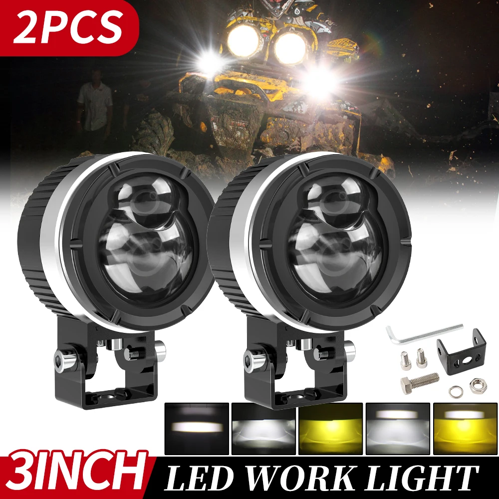 

CO LIGHT 3 Inch Round Offroad Lights 60000LM Driving Light Hi/Lo/Combo Beam Fog Lamp for Truck Pickup SUV ATV UTV 4x4 12V 24V