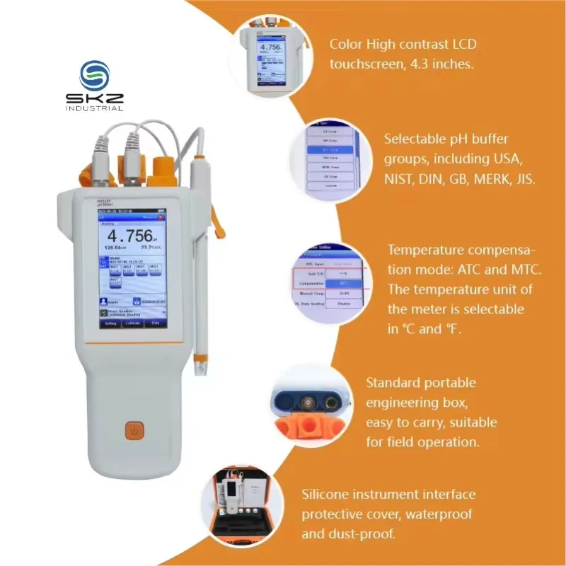 PH510T Portable Multi-parameter Analyzer PH/EC/ISE/DO/Temp. MV/ORP/pX/ Resistivity/TDS/Sal. / DO Saturation