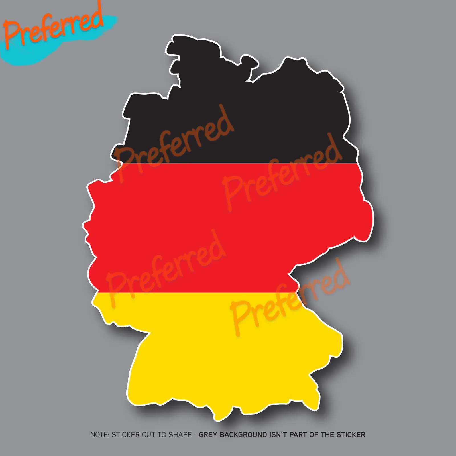 Germany German Map Flag Vinyl Sticker Bumper Car for Cup, Laptop, Glass Door，car Cooler Logo or Car Sticker Decal Decoration KK