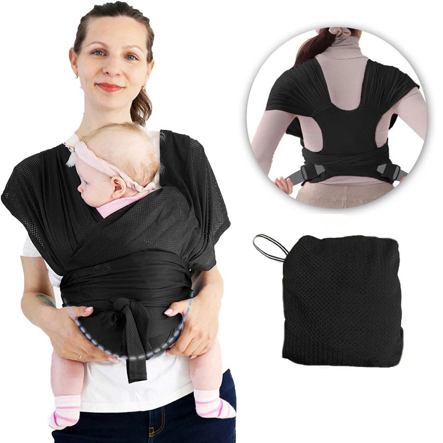 

Mesh cross suspender X-shaped baby sling breathable baby sling, comfortable parenting backpack hanging bag for parent-child time