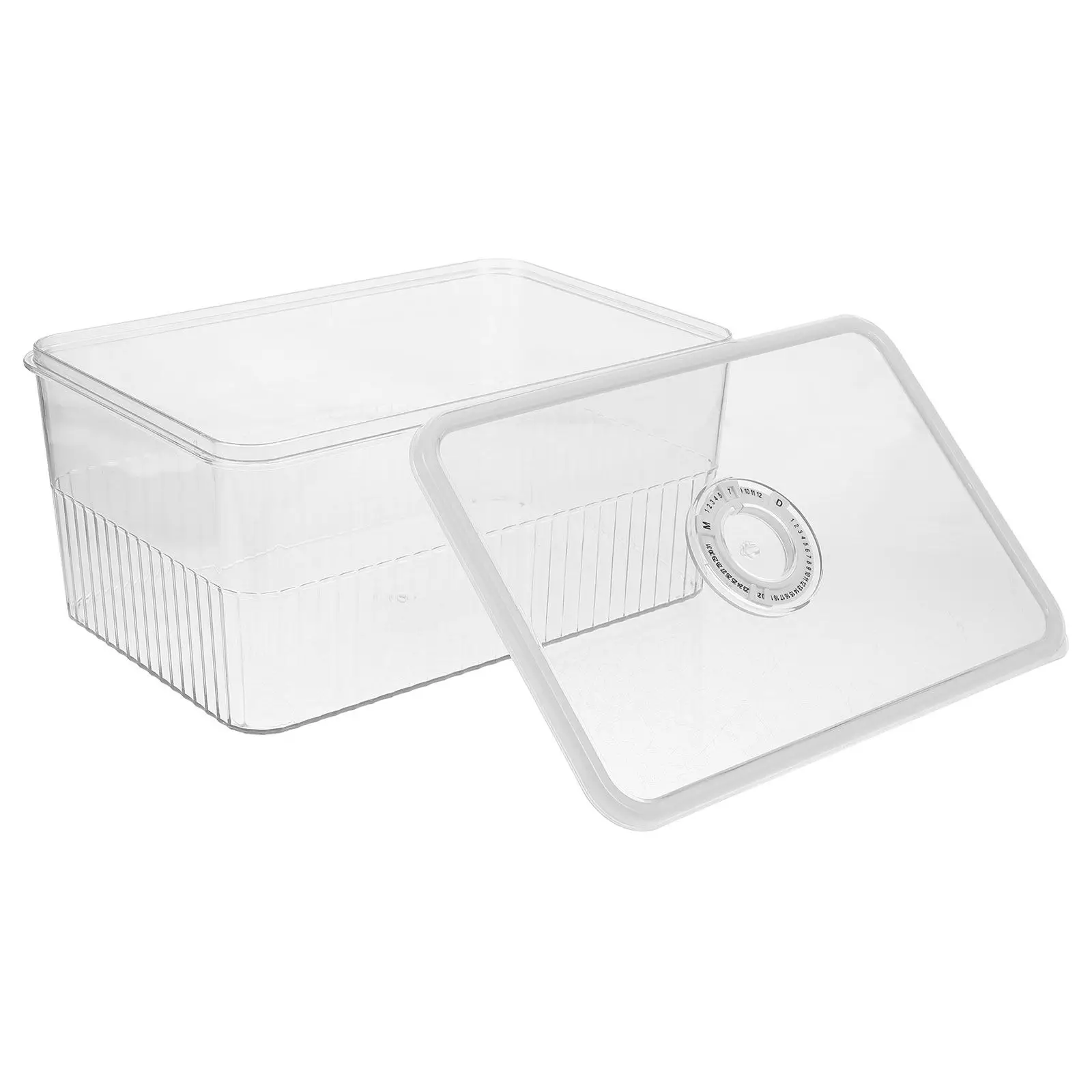 

Large Capacity Bread Storage Box Transparent Food Container with Lid for Refrigerator Freezer Cabinet Toast Fruit Vegetable