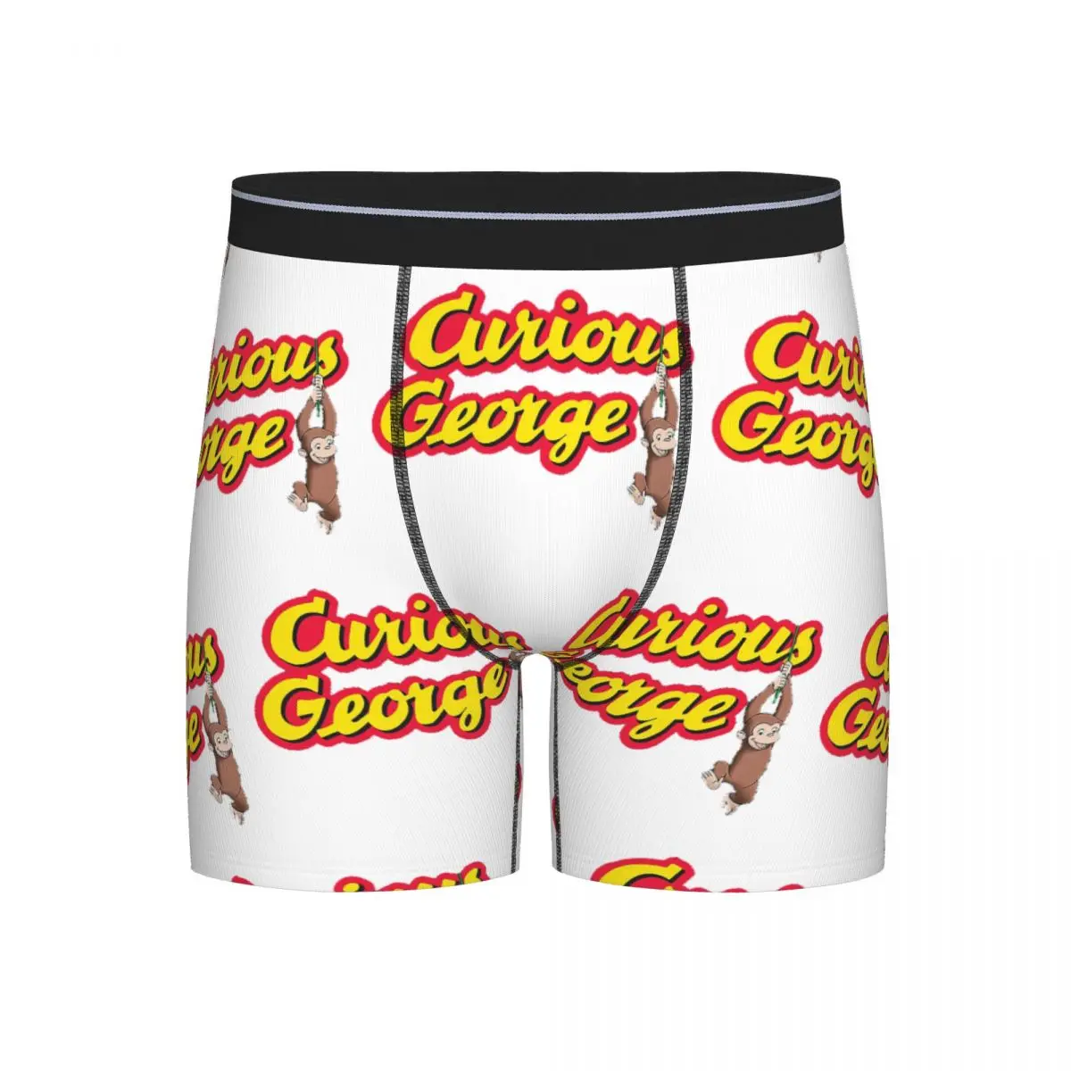 

Long Boxer Underpants Shorts Curious George Hanging Around Panties Male Comfortable Underwear for Homme Man Boyfriend Gift