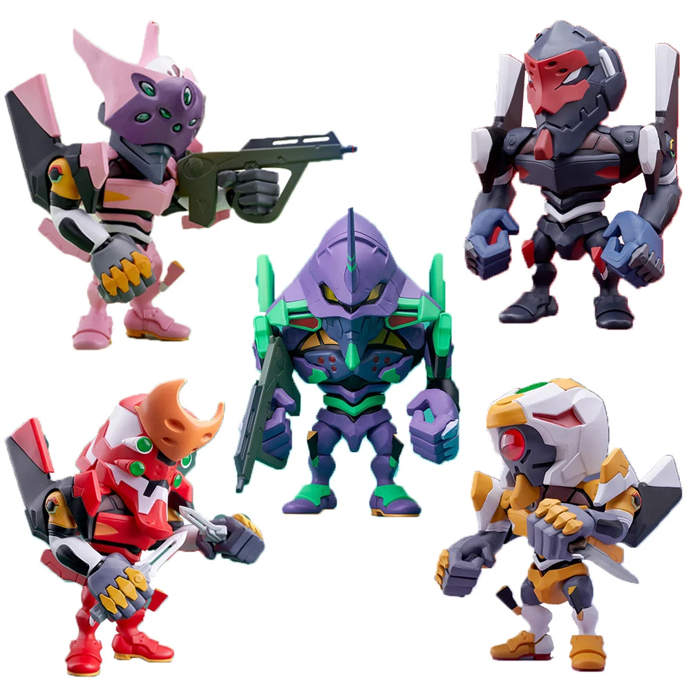 

100% Genuine QMSV-C Evangelion New Century Evangelion Blind Box Collectible Q Version EVA Initial Suit Action Figure Toys Gifts