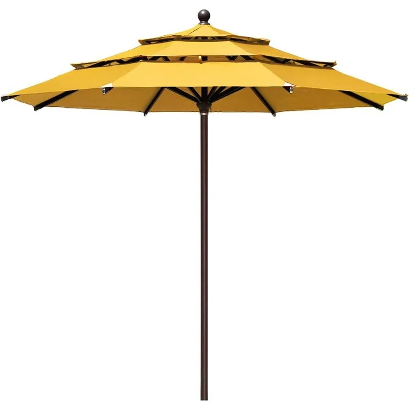 Market Umbrella Patio Outdoor Cylinder Auto Push-up Table Umbrella with Ventilation