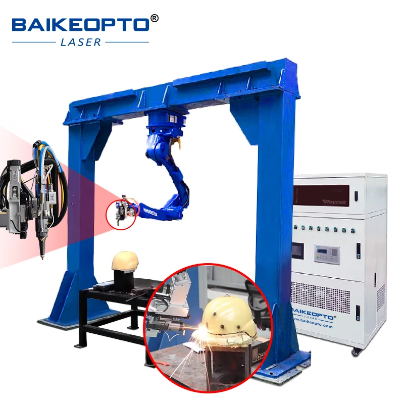 6000W High-Power 3D Yaskawa 6 Aixs Robot Laser Cutting Machine for Helmet High Speed & Precision 3D Laser Cutter