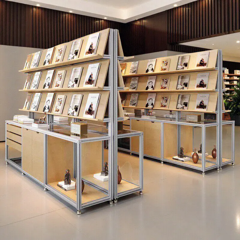 

Birch Ocean Panel Display Cabinet Aluminum Profile Display Cabinet Multi-layer Shelf