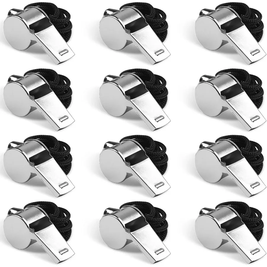 

Sports Whistle with Lanyard Very Loud Stainless Steel Whistle Ideal for Coaches Referees Persol Defense and Recreation