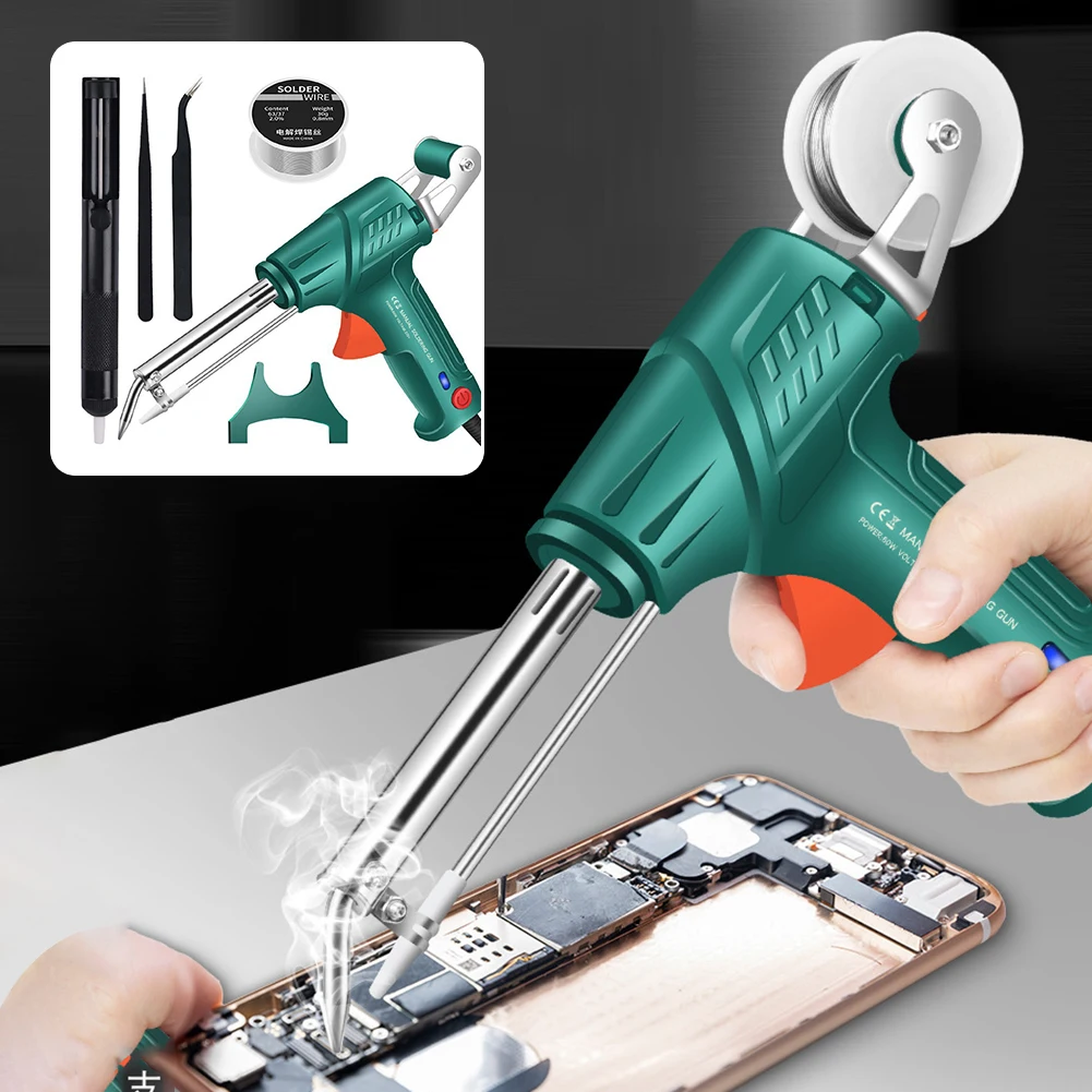 Electric Soldering Iron Gun Machine Internal Heating Soldering Iron Automatically Send Tin Gun Soldering Welding Repair Tool