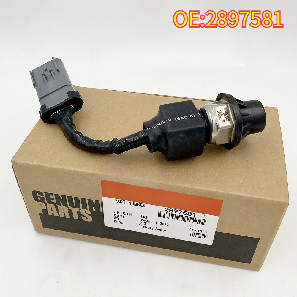 

For 2897581 Originele Brandstofdruksensor Voor Peterbilt Kenworth Internationale ISX15 Motor 5PP5-7 2897581
