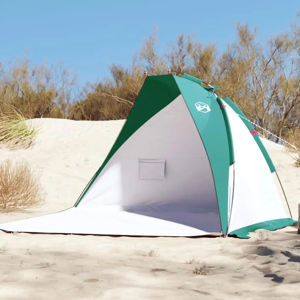 Sea Green Beach Tent 268x223x125 cm, Durable 185T Polyester for Outdoor Fun