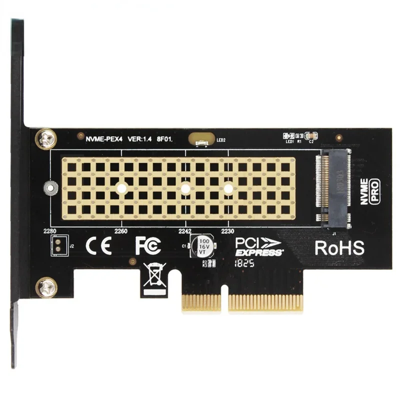 

Адаптер M.2 NVMe SSD NGFF на PCIE X4, интерфейсная карта M Key, поддержка PCI-e PCI Express 3,0 X4 2230-2280, размер M.2 M2 Pcie, адаптер