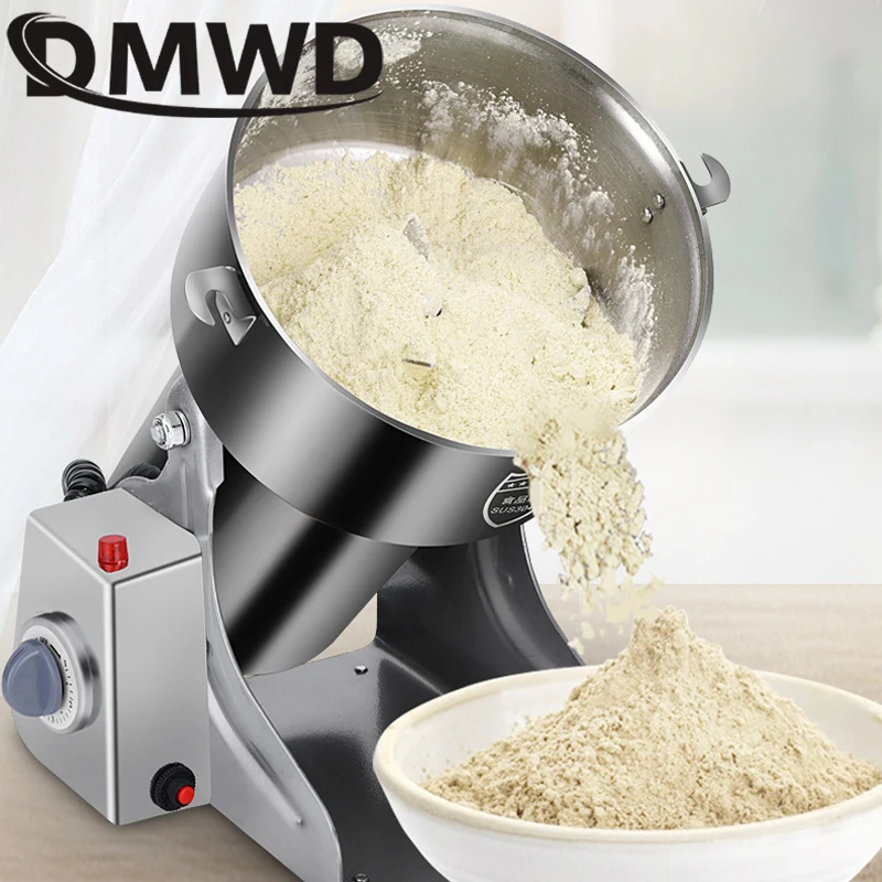 

DMWD 1000G Electric Grinder Grain Nuts Bean Mill Dry Grinding Machine Chinese Medicine Herbal Crusher Powder Shredder 220V