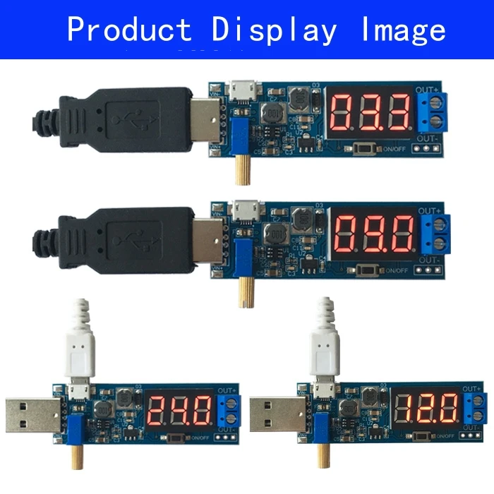 DC-DC USB-Boost-Stromversorgungsmodul, Spannungsregler 5V auf 3,3V, 9V, 12V, 24V, Desktop-Stromversorgungsmodul – Detail 4