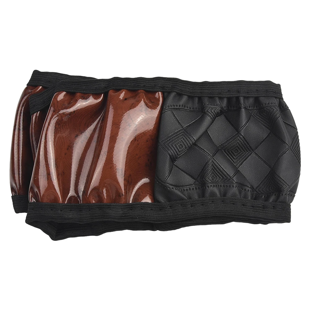 تنقش تصميم الخشب الحبوب فو الجلود غطاء عجلة القيادة سيارة زيادة الاحتكاك للقيادة الآمنة 14 5 15 5 بوصة القطر