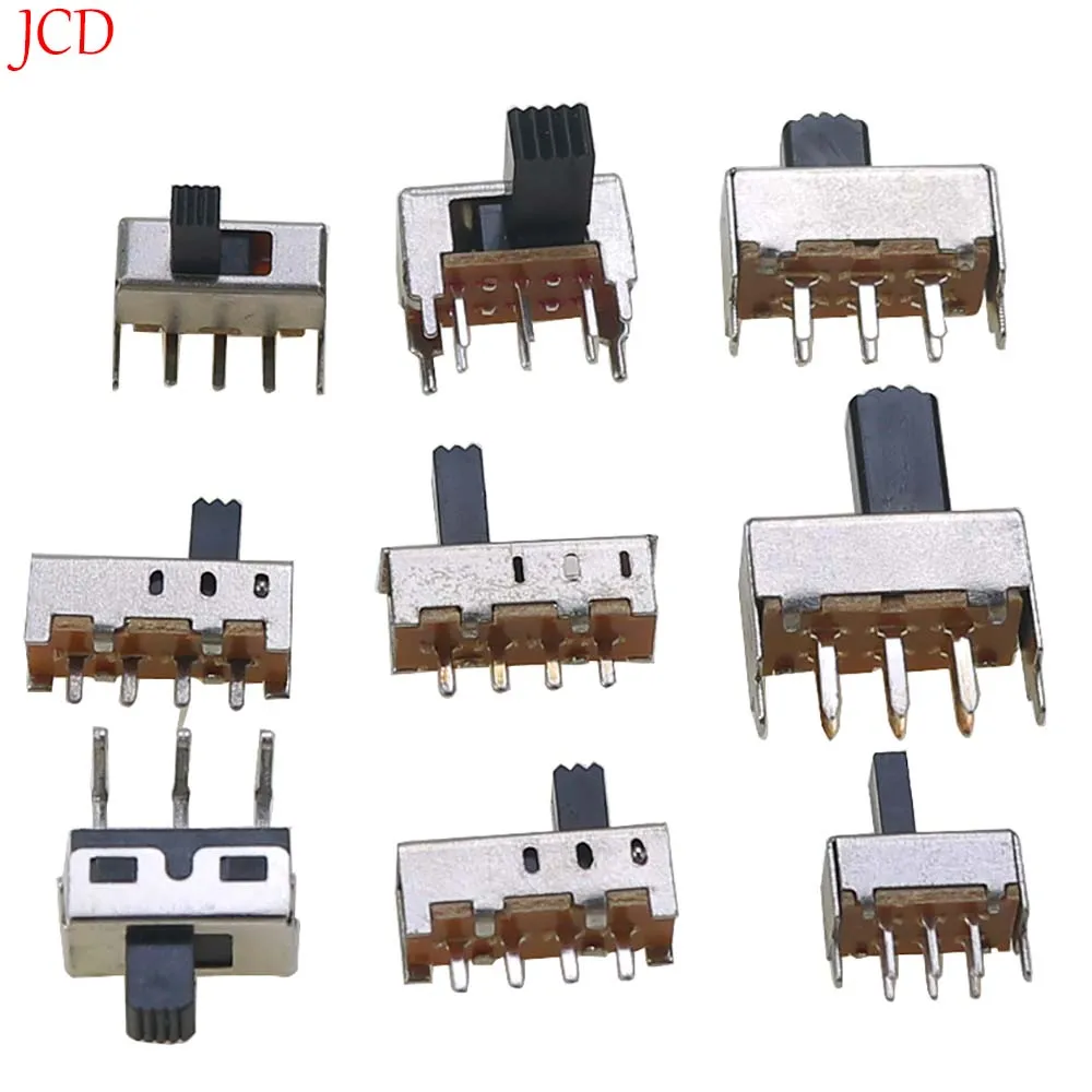 

5 шт. переключатель слайдов микро-питания переключатель одиночный и двухрядный прямой горизонтальный скользящий 2/3 редуктор 1P2T 2P2T 1T3P 2P4T