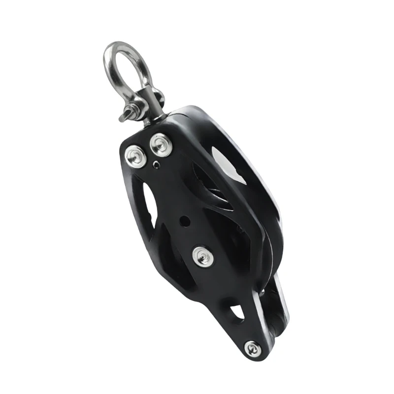 

D5BE Pulley Stainless Steel Pulley Bowls Pulley Roller Hangings Wire for Kayaks