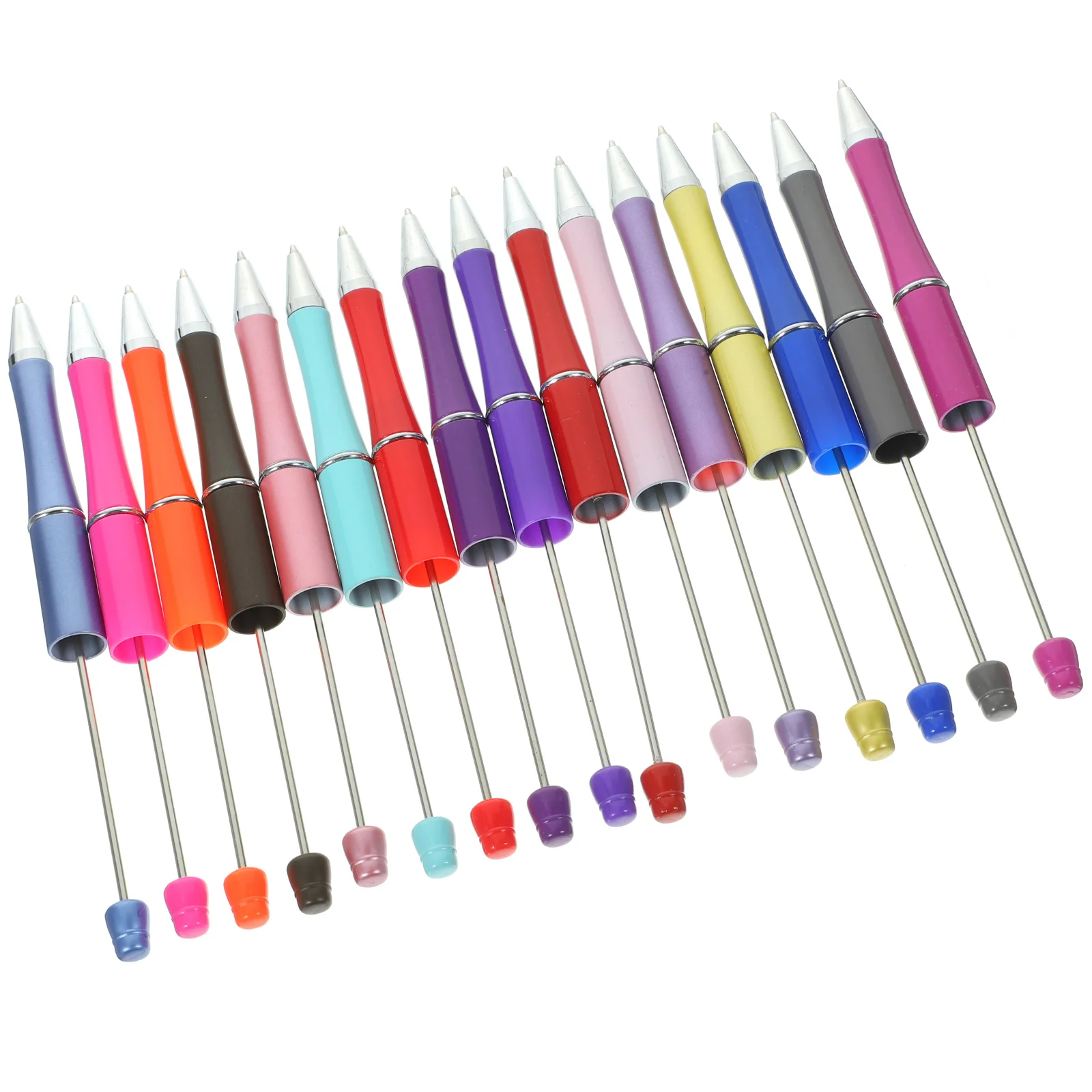 

16 Pcs DIY Plastic Beaded Pen Creative Handmade Ballpoint 16pcs/pack Mixed Colors Pens Ergonomic Fun Household Craft Bulk Ink