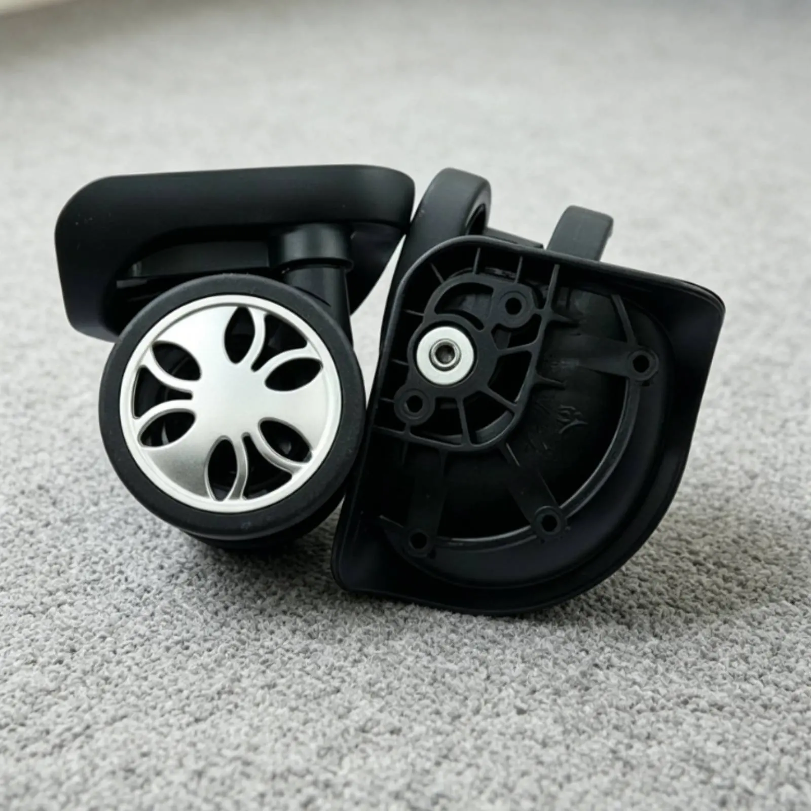 Luggage Caster Wheel Long-Lasting Rotating Suitcase Wheel Travel Gear Wear-Resistant Easy to Install