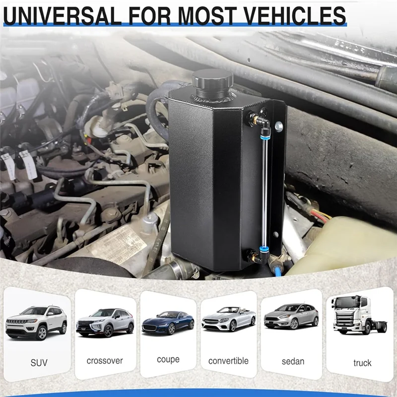 

Алюминиевый резервуар для перелива охлаждающей жидкости, 2 л, универсальный расширительный резервуар для охлаждающей жидкости радиатора