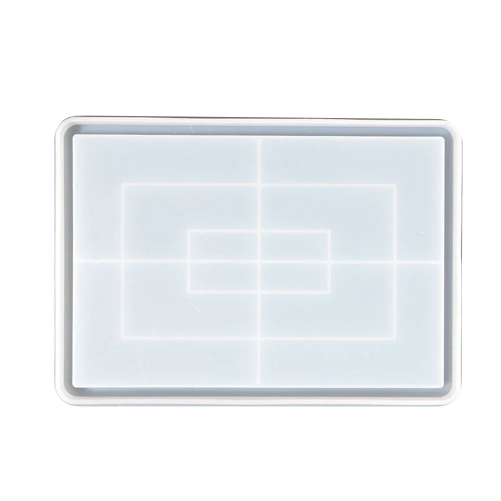

Coaster Molds Epoxy Resin Silicone Tray Nonstick Rectangular Shape White Gel Easy DIY Craft Beads Storage Mold