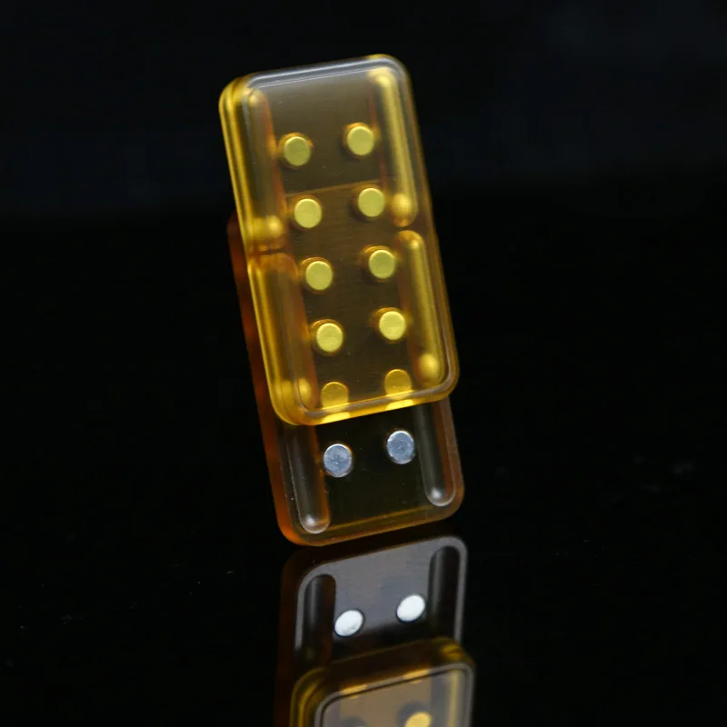 Mechaniczny suwak Magnetyczna płyta do pchania kart Fidget Coin EDC PEI Zabawka antystresowa łagodząca niepokój