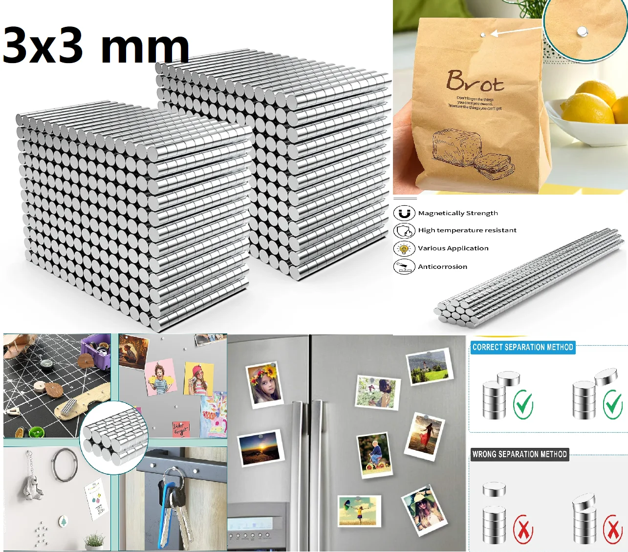 New Mini 3mm X 3mm Small Round Magnet 0.118