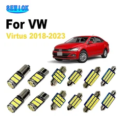 10 pz LED Interior Map Dome Trunk Light Kit per VW Virtus 2018 2019 2020 2021 2022 2023 accessori parasole lampada lampadine per auto