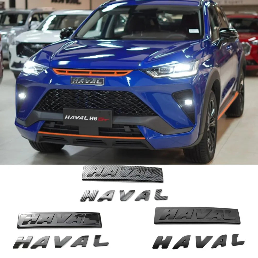

for Haval H6 GT logo Car Front Network Black Logo Emblems For GWM Great Wall Generation Haval H6 GT