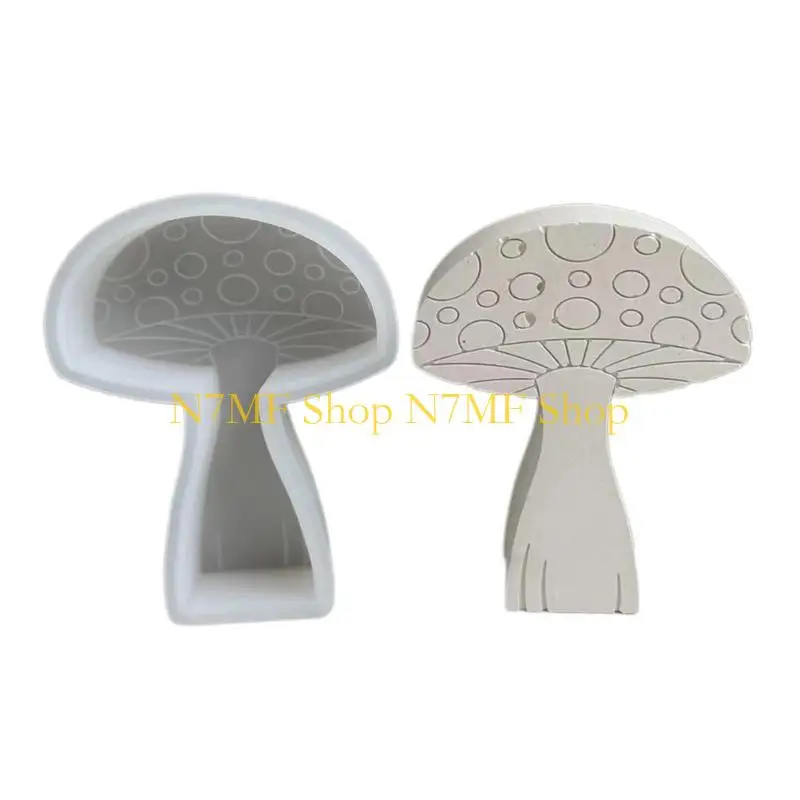 N7MF DIY منتجات مصنوعة يدويًا الفطر زخرفة السيليكون الحلي الحلي الجبس المعطرة على قالب راتنج الغراء للديكور