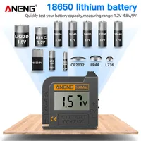 ANENG 168Max Digital Lithium Battery Tester Universal test Checkered load Capacity  analyzer Display Check  Button Cell