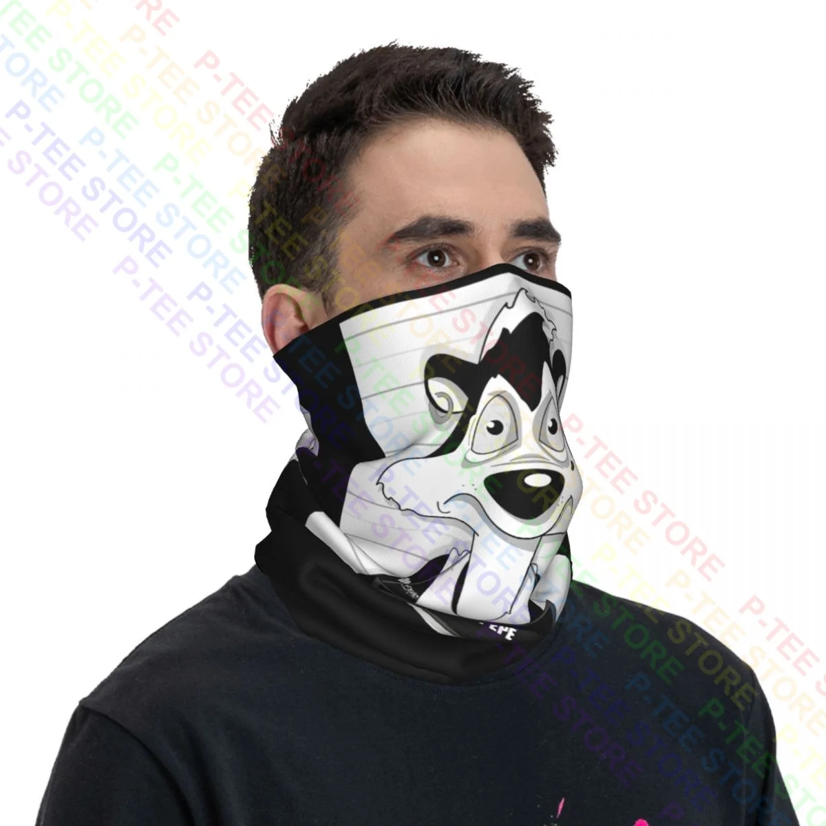 Tony Le Pew Mugshot-Bandana con estampado para el cuello, mascarilla con estampado, Bandana