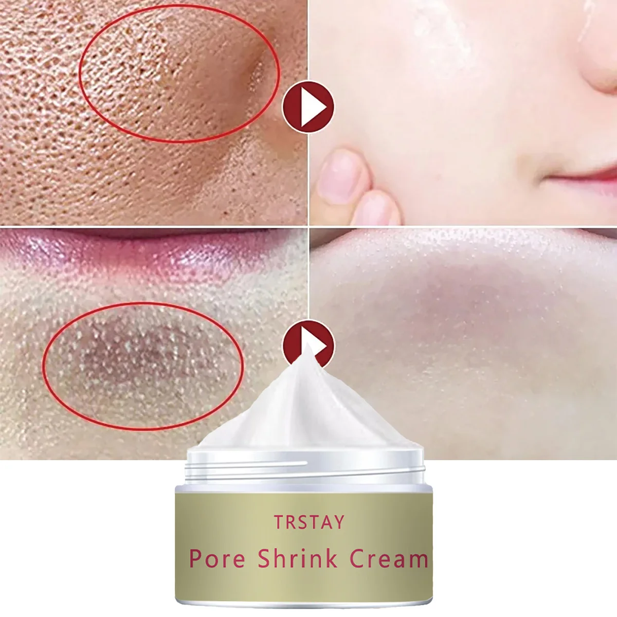 

TRSTAY Крем для сужения пор, восстановление кожи, антивозрастное усиление, укрепляющее средство против морщин, лечение лица для здоровой светящейся кожи
