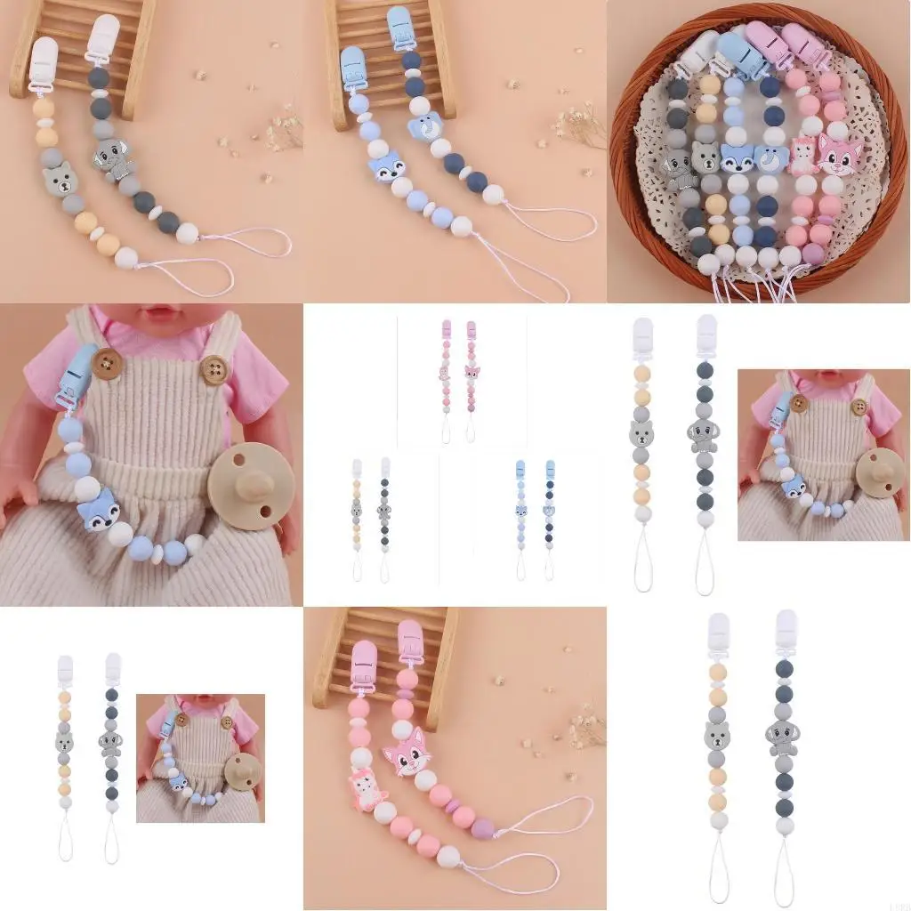 

Зажим для прорезывания зубов без бисфенола А, милый зажим Paci для девочек и мальчиков, подарок на день рождения, Пасху, душ